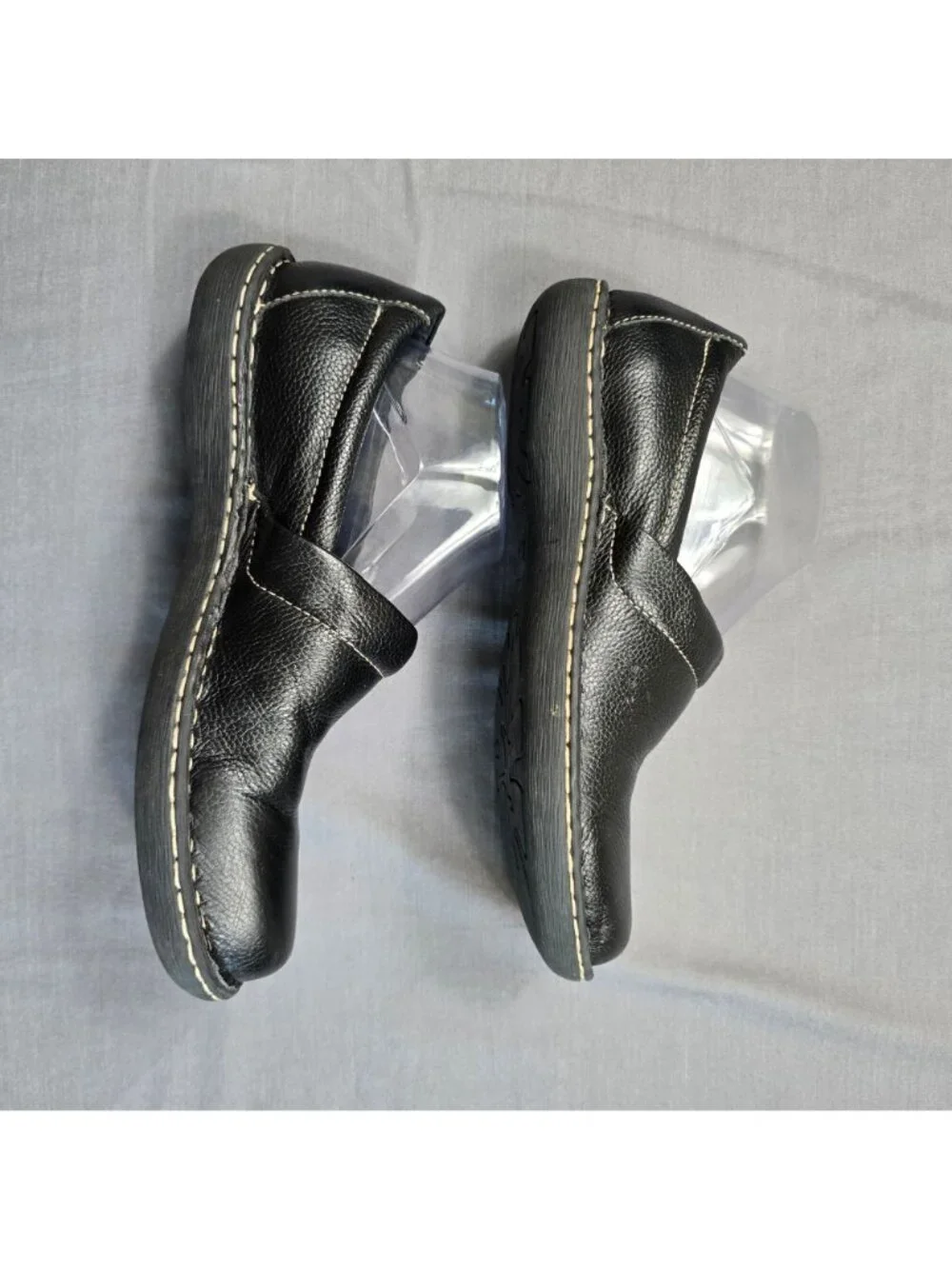 BOC Born 9.5M Womens Casual Slip-On Shoes Black Leather Comfort Loafers - Picture 6 of 9